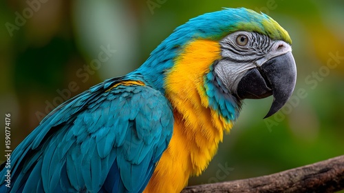Colorful Parrot in the Rainforest: Vibrant Scarlet Macaw in Its Natural Habitat
