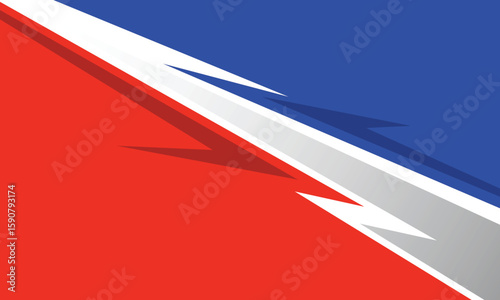 Abstract red and blue racing stripes modern background for car wrap decal