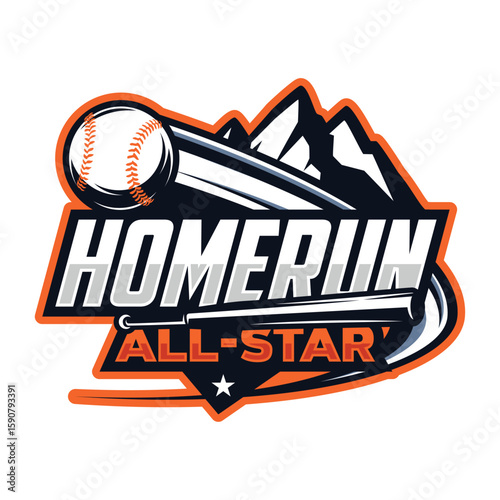 Baseball Sports Club Logo Design Vector