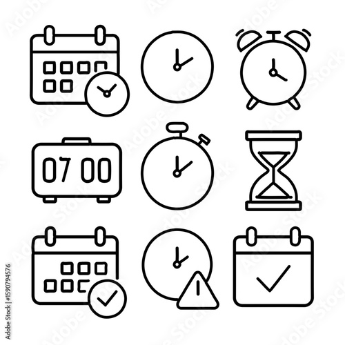 time and money icons