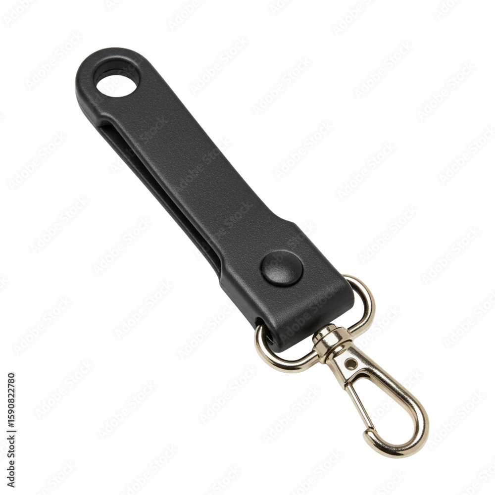 Black purse hook isolated on white background for practical use Black purse hook isolated on white background for practical use