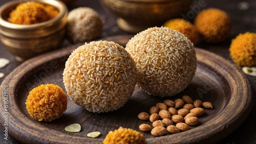 Til Gul laddoo, Sesame jaggery ball, til ke laddo or tilgul for Makar Sankranti Festival in India