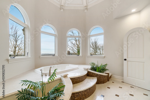 Bathroom with modern fixtures elegant design