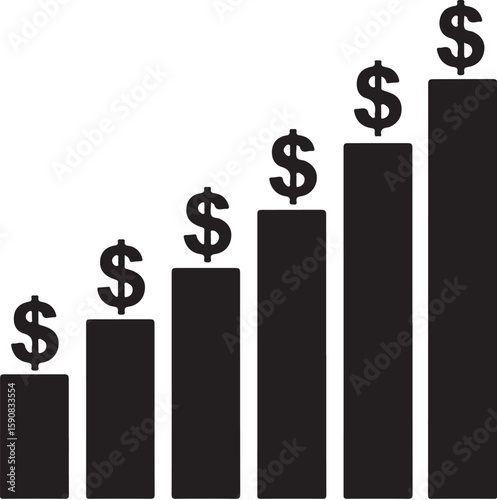 A Visual Representation of Economic Growth and Financial Success Depicted Through a Bar Graph Symbolizing Increasing Monetary Value and Prosperity Reflecting Positive Economic Trends