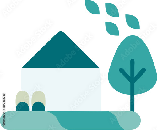 eco friendly house vector icon