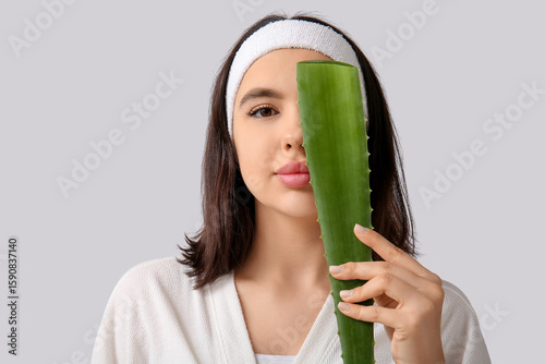 Pretty young woman in bathr...