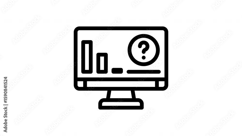 computer minimalist stroke animation
