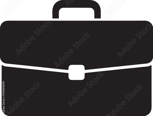 Sleek and Professional Black Briefcase A Symbol of Corporate Elegance Representing Business Success and Career Advancement with Clean Lines a Timeless Accessory for Meetings