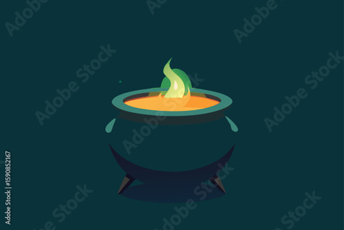 illustration of a pot of fire