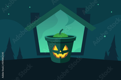 Dark Dining Room Ghostly Cups for Decor
