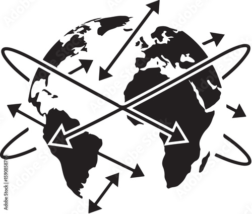 Global Interconnectivity Illustrated A World Network of Connections Flowing Between Continents Highlighting Worldwide Communication and Global Partnership