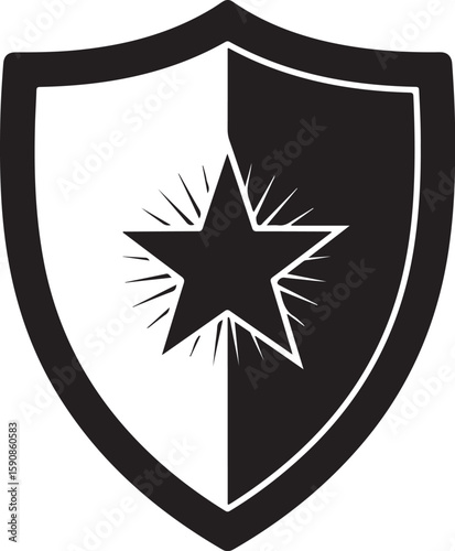 Shield with Star Symbolism A Design Rooted in Heritage and Valor Reflecting Strength and Security in an Emblem