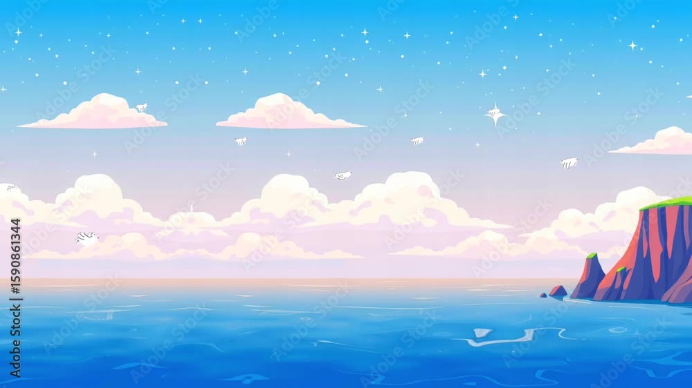Clouds and Land's tale: The ocean meets the high lands where all is blessed and peace is one to be seeked as one travels through the landscape