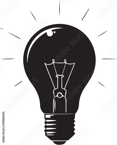 A classic symbol of brilliance An illustration of a lightbulb showcasing creativity inspiration and intellectual ideas