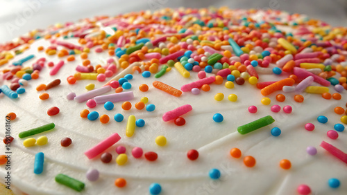 Delicious Sprinkle Cake A Sweet Treat for Celebrations and Special Occasions, Showcasing its Colorful and Festive Decoration