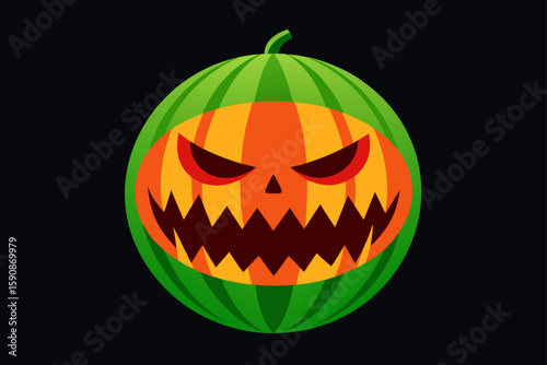 A glowing jack o lantern on a beach chair