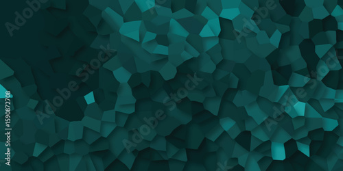 Abstract mosaic pattern in teal green tones for background design a modern and elegant graphical illustration with geometric shapes.