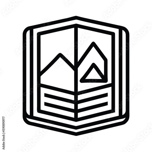 Travel Guidebook Outline Vector Illustration