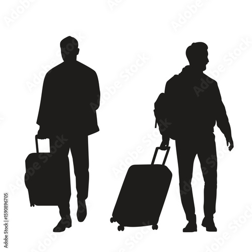silhouettes of business people