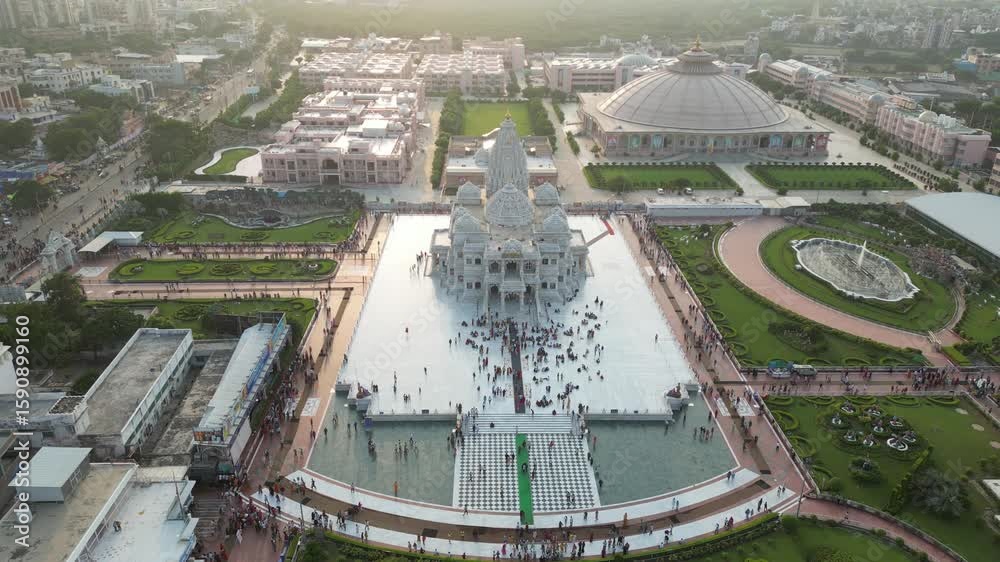 aerial-view-of-pram-mandir-founded-by-jagadguru-shri-kripalu-ji