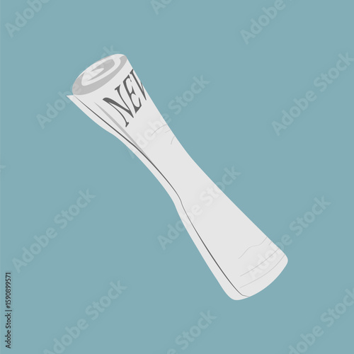 White newspaper, aesthetic illustration vector