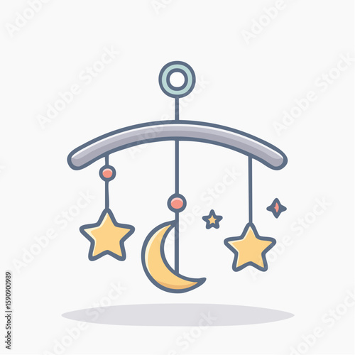 Dreamy Baby Crib Mobile with Stars & Moon – Calming Decor for Kids’ Rooms & Sleep Time