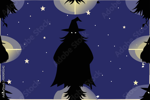 floating ghost with eerie glow