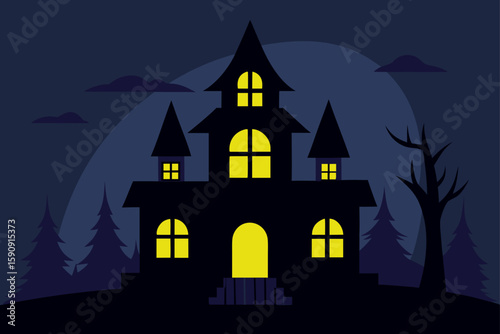 ghosts hovering above dark room