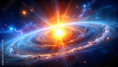 Cosmic Explosion in a Spiral Galaxy