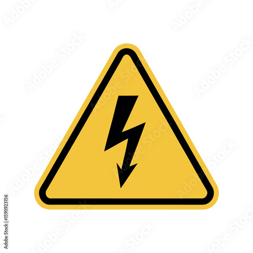 Free Download Yellow triangle high voltage warning symbol danger - GFXLoad