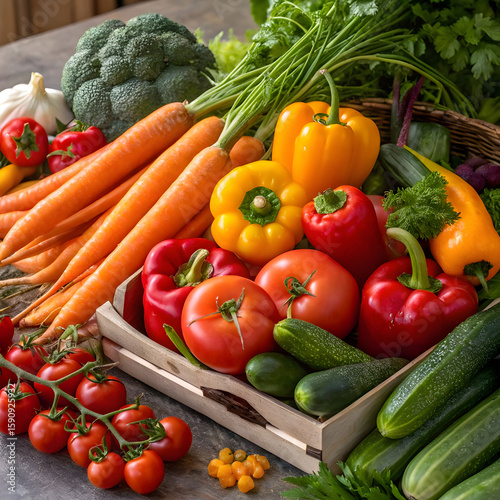 vibrant vegetable harvest a colorful collection of