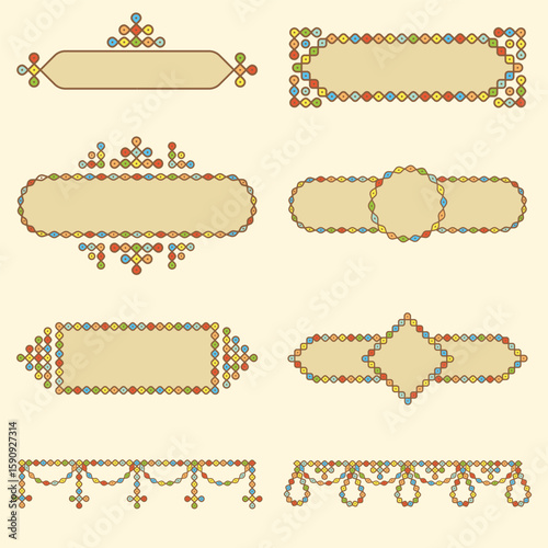 Tamil Design Kolam Banners and Borders