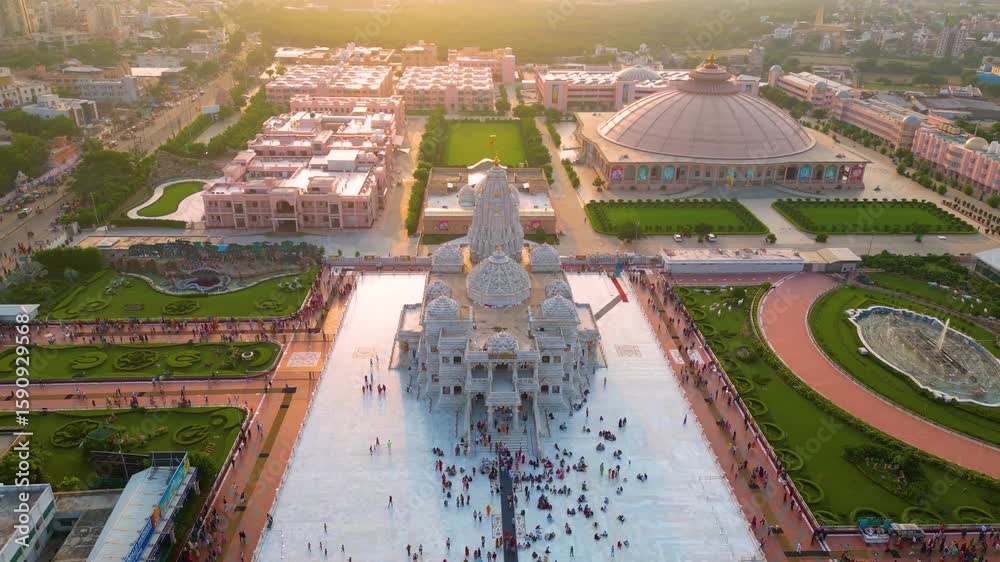 aerial-view-of-pram-mandir-founded-by-jagadguru-shri-kripalu-ji
