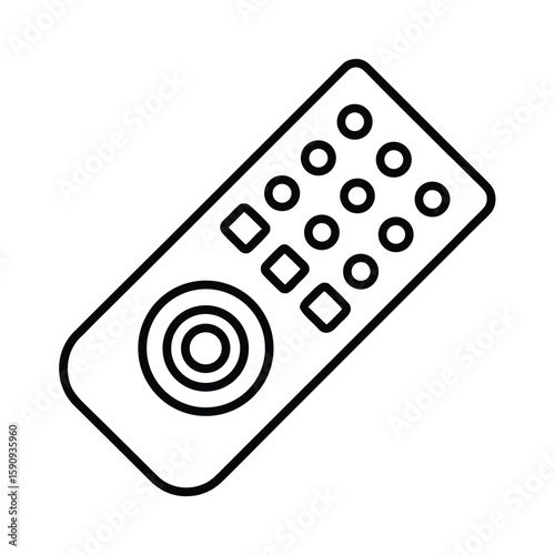 Remote Control Outline Vector Illustration
