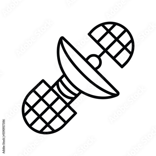 Satellite Outlined Icon Vector Illustration