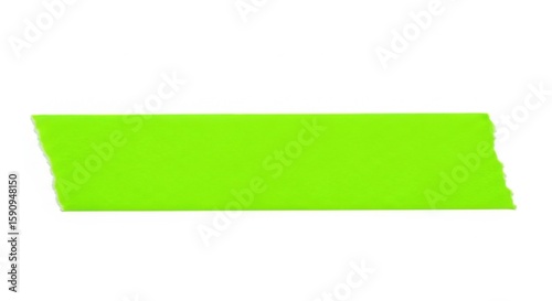 A piece of green tape isolated on white background