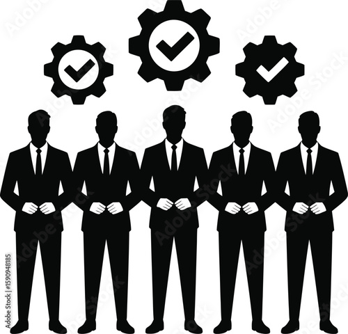 Professional Business Team Management Icon