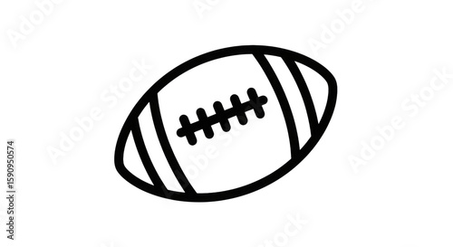 Football outline isolated on a transparent background