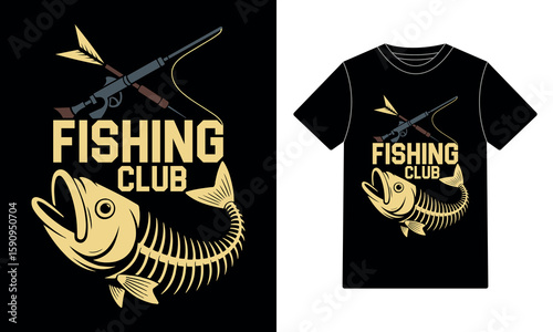 Fishing club t-shirt design
