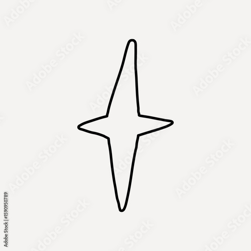 Simple black star symbol vector