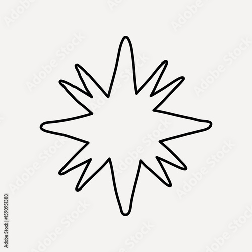 Simple black star symbol vector