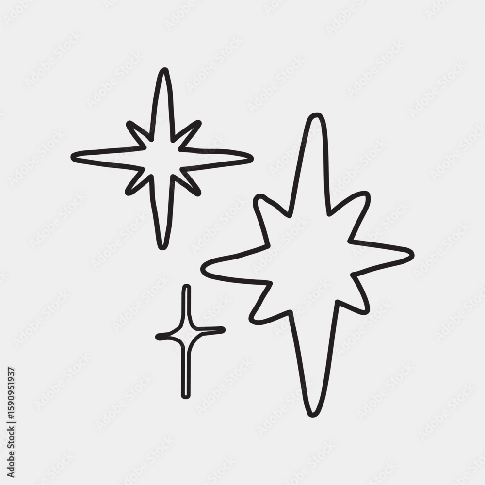 Obraz premium Simple black star symbol vector