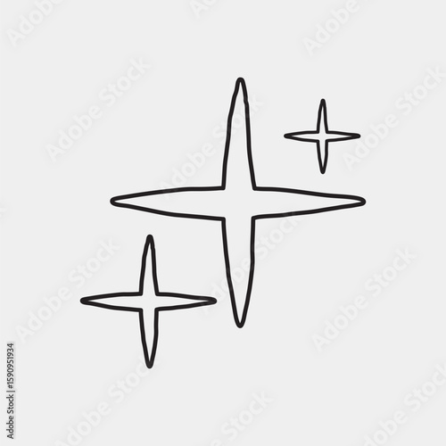 Simple black star symbol vector