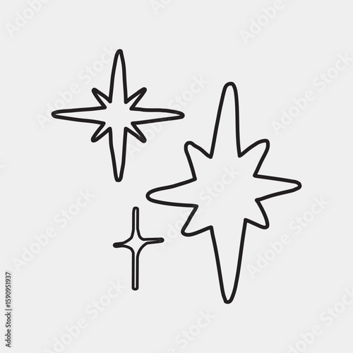 Simple black star symbol vector