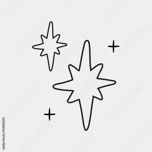Simple black star symbol vector