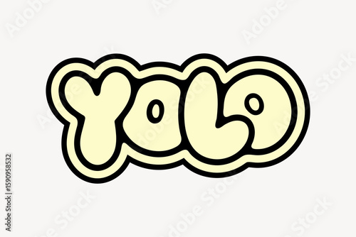 Bold graphic YOLO design vector