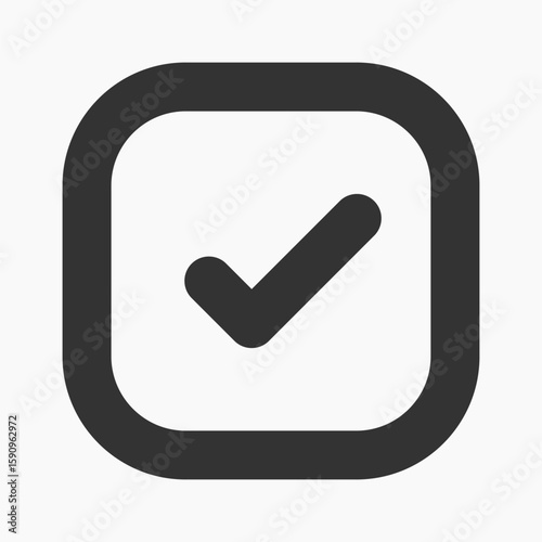 Minimalist checkmark icon design vector