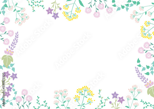 秋の七草　背景イラスト