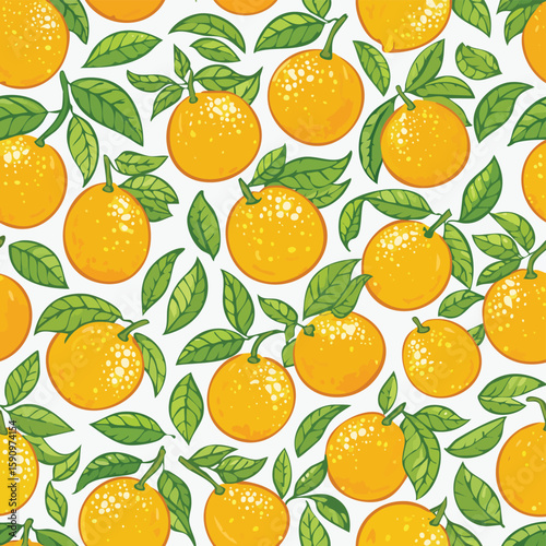 Ugli Fruit Vector Illustration with Seamless Pattern Design