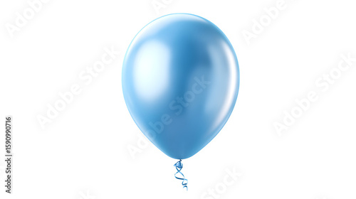 blue balloon isolated on white